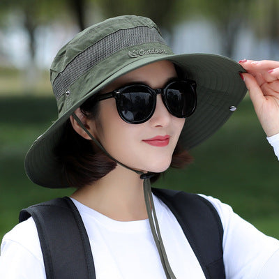 Wholesale Polyester Outdoor Sun Visor Hat Couple Bucket Hat Mountaineering Hat